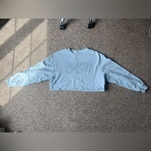 Garage Blue Crop Crewnevk size Small